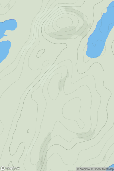 Thumbnail image for Druim Beag [Oban to Loch Fyne] [NM779028] showing contour plot for surrounding peak